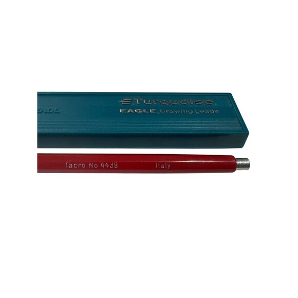 VTG Tacro Italy No 4439 Mechanical Pencils Red w/ Turquoise Refills (9.75 Total) - Picture 2 of 5